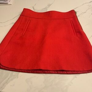 49. JCrew Red Skirt Side Zip